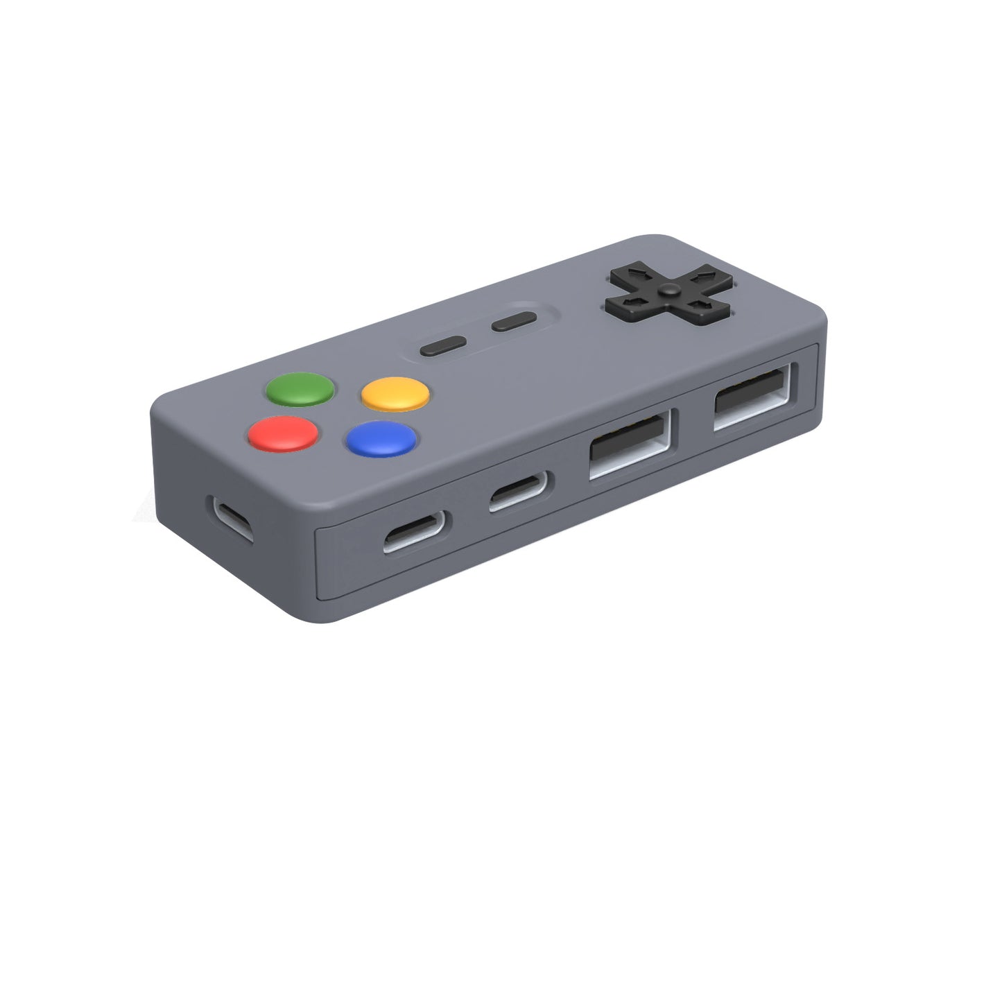 【復古電玩風】遊戲手柄造型 4合一桌面集線器 HUB擴展塢 | Type-C & USB 雙介面 鍵鼠不卡頓/隨身碟適用