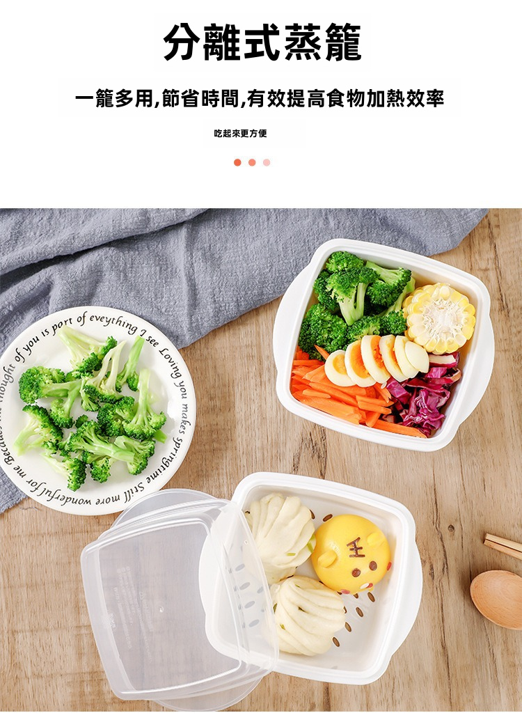 Sanada 微波爐專用食品蒸盒 日本製造 耐高溫140 雙層瀝水蒸架 1-2分鐘速熱