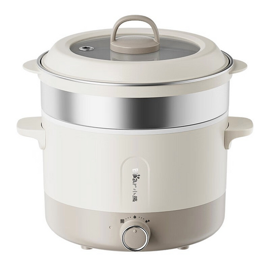 Bear 小熊 2.5L 多功能電煮鍋 DRG-Q25W2 上蒸下煮 麥飯石不黏塗層 附不銹鋼蒸籠