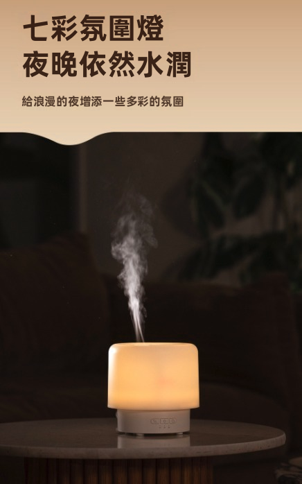【360°旋轉擴香】3in1 旋轉香薰加濕氛圍燈 (DQ723) | 零技巧 超易用！300ml大容量 七彩夜燈 缺水自動斷電 3檔定時