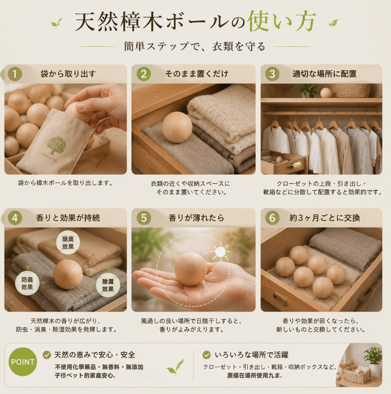 【100%天然樟木球】天然原木防蟲防霉除濕球 | 防臭消異味 無化學無香料添加 衣櫃/鞋櫃/抽屜/旅行箱通用 (附布袋/多顆裝)