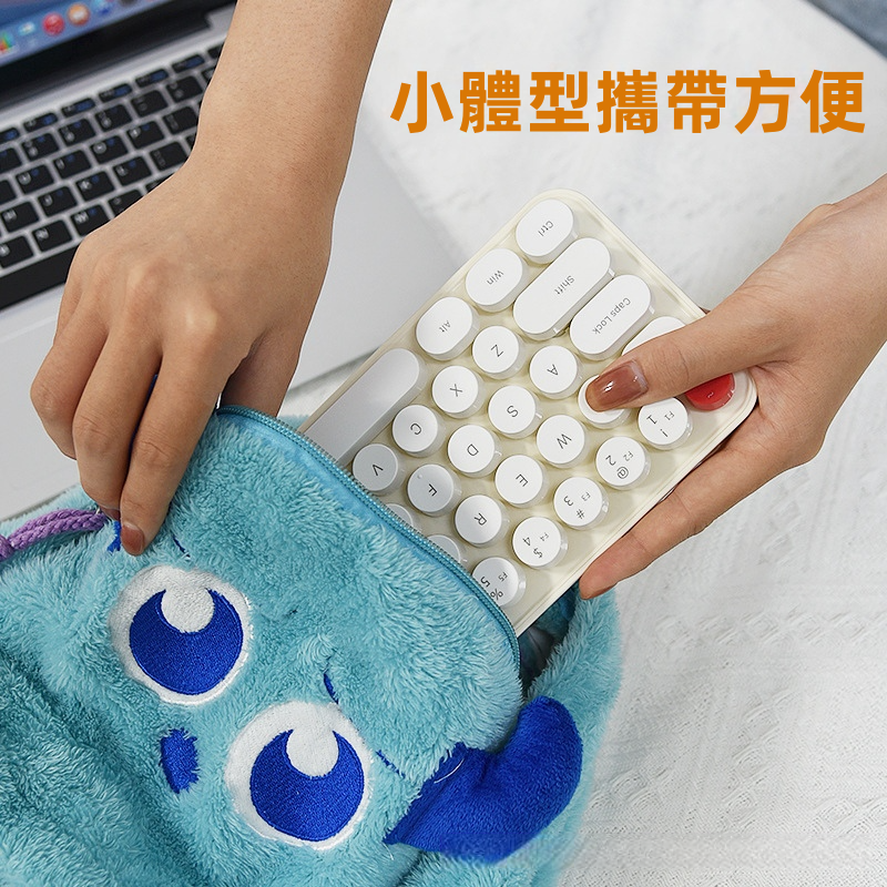 【MOFii i豆】復古圓點迷你無線鍵盤滑鼠套裝 | 輕巧隨身放手袋 2.4G即插即用 馬卡龍漸變拼色 節能低耗 (Mac/Win通用 多色可選)