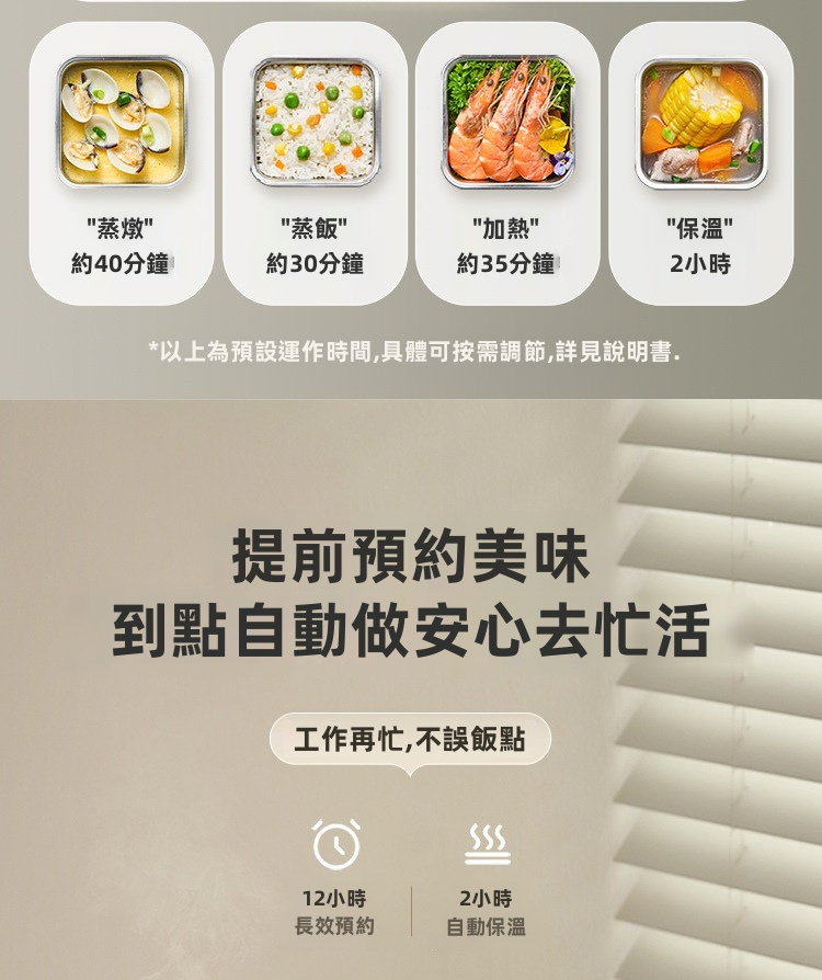 Bear 小熊 微電腦電熱飯盒 1.5L / 0.9L | 304不銹鋼負壓密封預約蒸飯