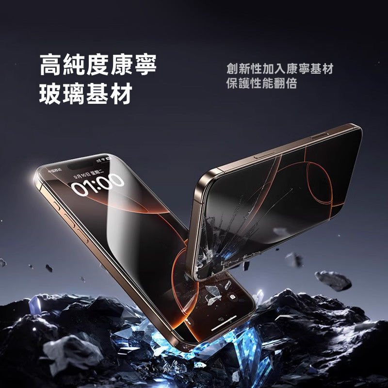 【Fxxking Easy】iPhone 康寧玻璃保護貼 | 零技巧超易貼！附自動除塵秒貼盒 2.0 DLC鍍膜 0.2µs防爆膜