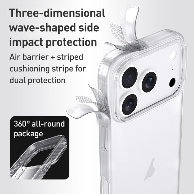 ZGA 極透抗黃防摔手機殼 1.3mm 波浪氣囊防撞 鏡頭加高 iPhone 18/17 Pro Max/Pro