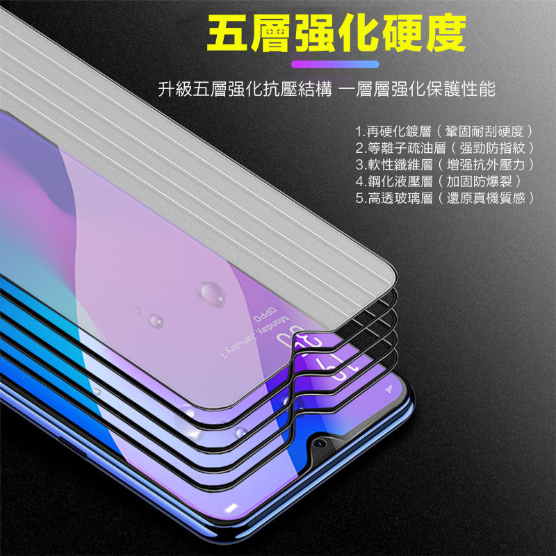 Samsung A24 全屏玻璃貼(黑色)：五層強化保護