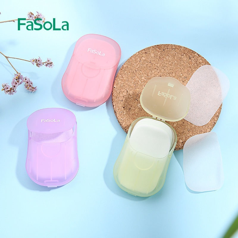 FASOLA 洗手抗疫 便攜肥皂片 番梘紙 50片裝(1枚入)味道隨機