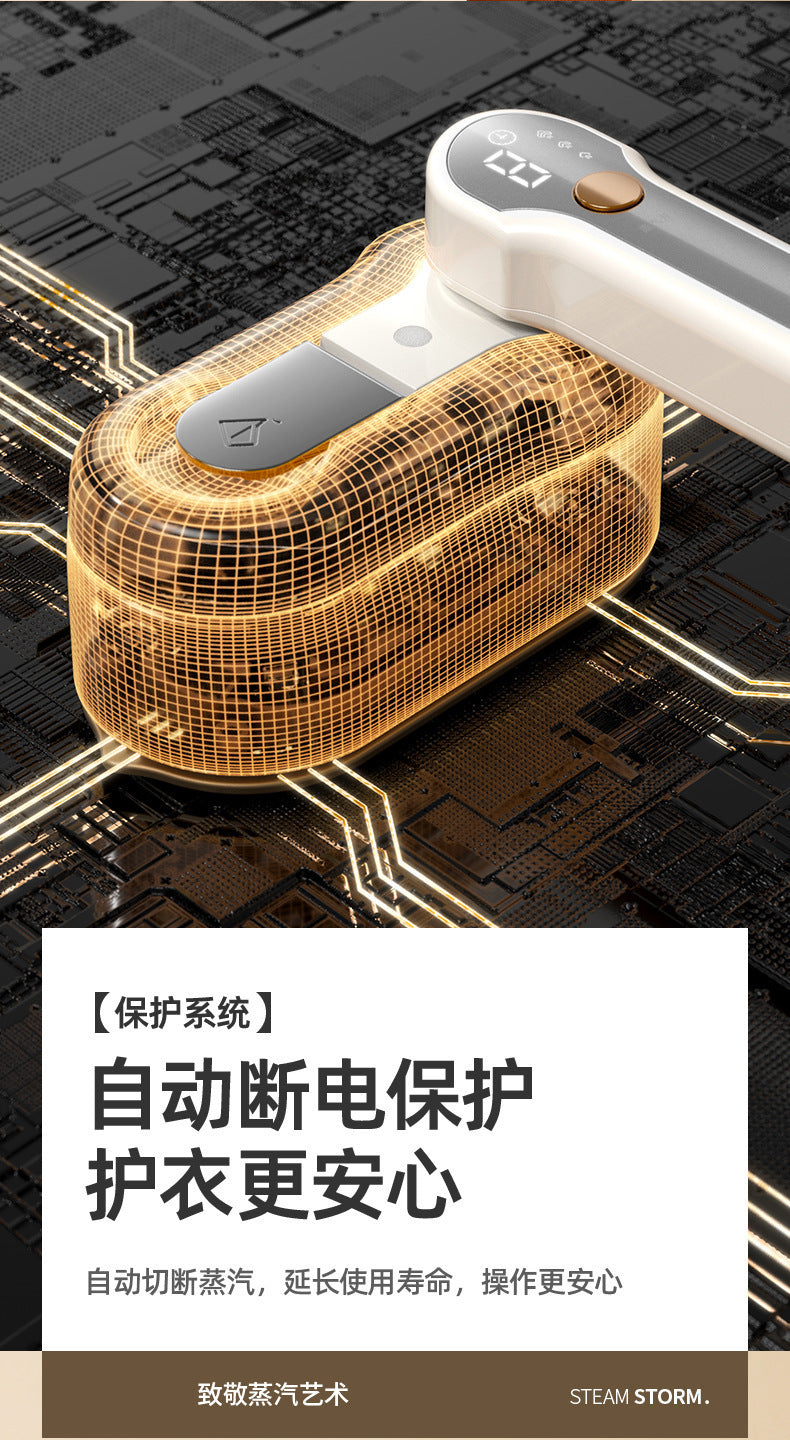 澎湃乾蒸汽手持便攜折疊燙斗：你的最佳熨燙解決方案 - 灰