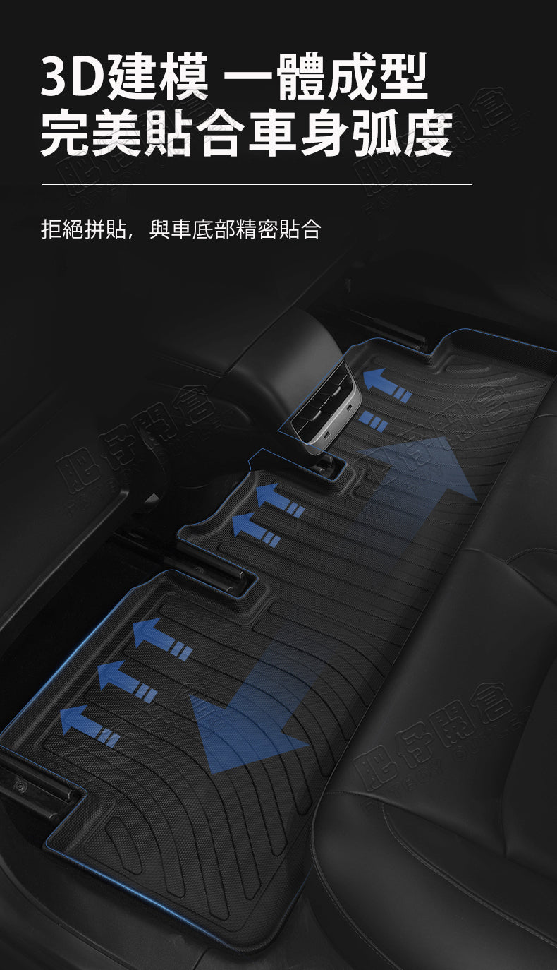 Tesla Model 3 專用防水TPE腳墊 右軚香港版