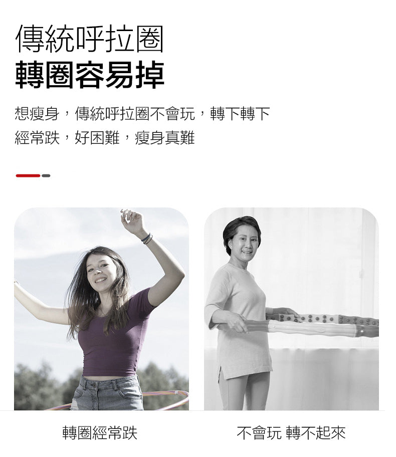 進階版智能呼拉圈二代｜24節可調節｜60-130cm｜收腰燃脂塑身神器