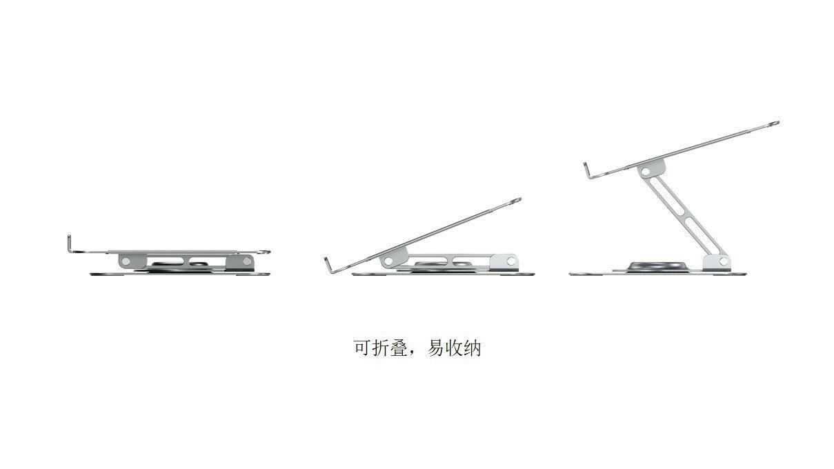 可旋轉筆記本電腦支架 鋁合金多角度升降調節 適用於17寸以下筆記本電腦 Apple MacBook (F147)