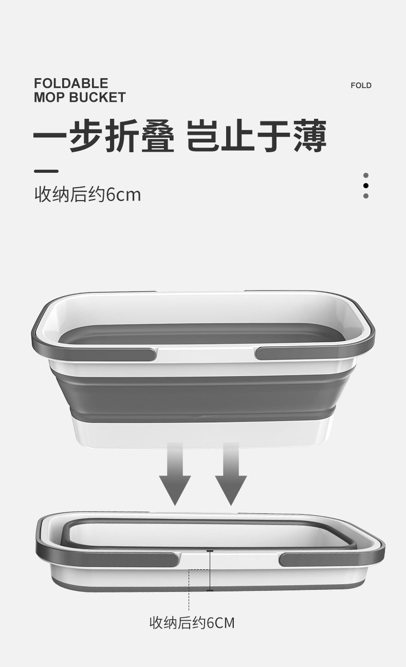 免手洗平板拖把+可折疊拖把桶: 最佳清潔解決方案
