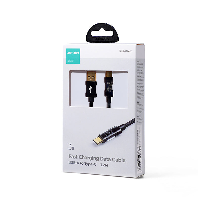 JoyRoom USB-A to Type C 1.2米 3A 快充數據線