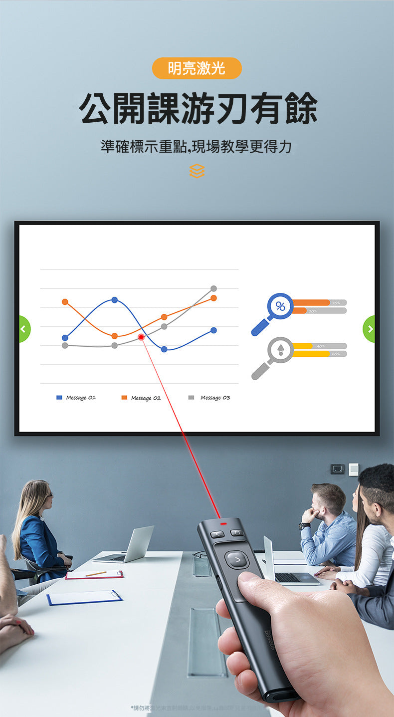 Baseus  Orange Dot 專業無線簡報器 (紅點激光 Red Laser) 雷射筆簡報遙控器 翻頁筆 Laser Presentation Remote 雷射筆簡報遙控器