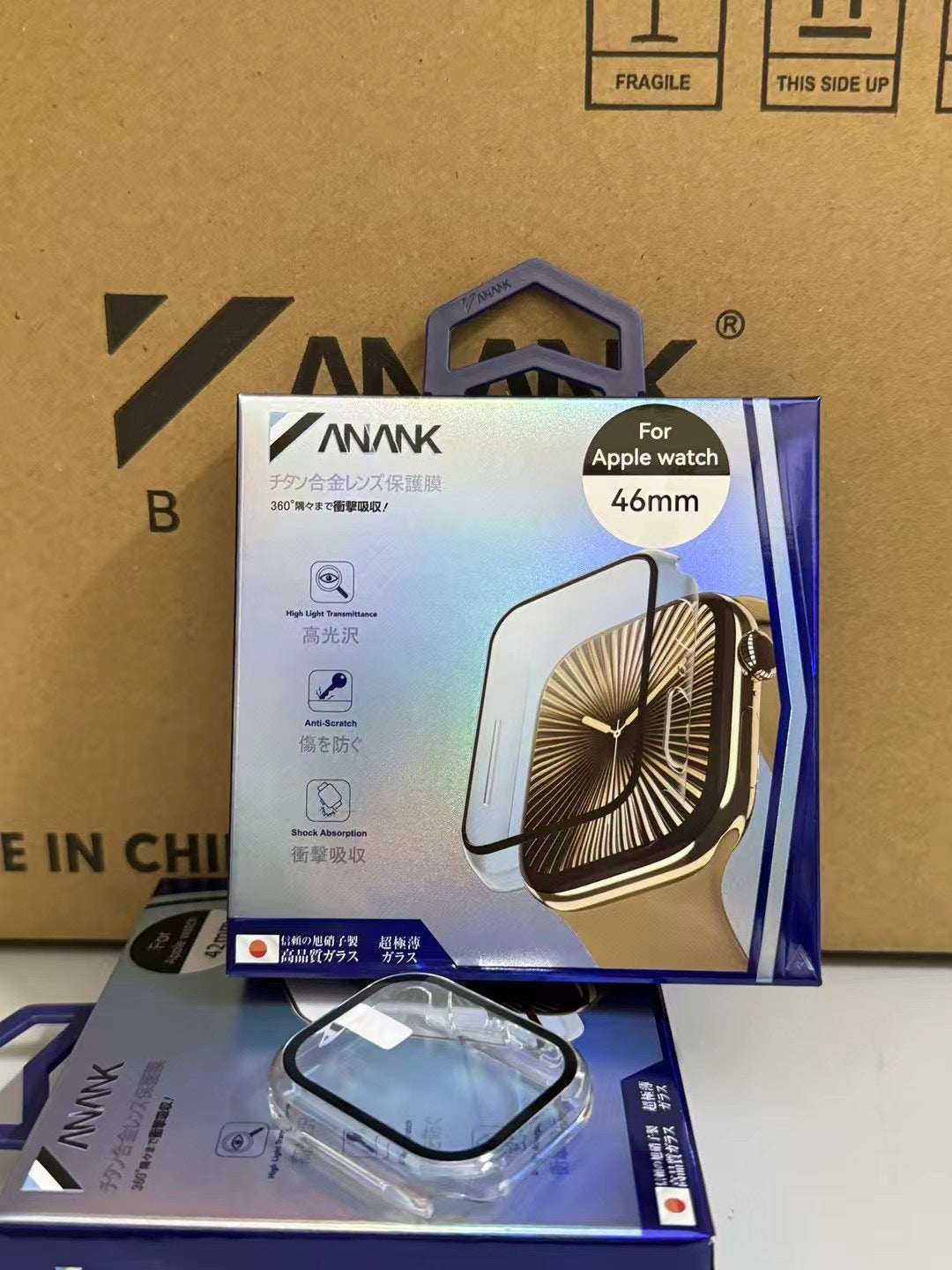 ANANK Apple Watch S10 42MM/46MM 一體式保護殼（玻璃膜＋保護框）