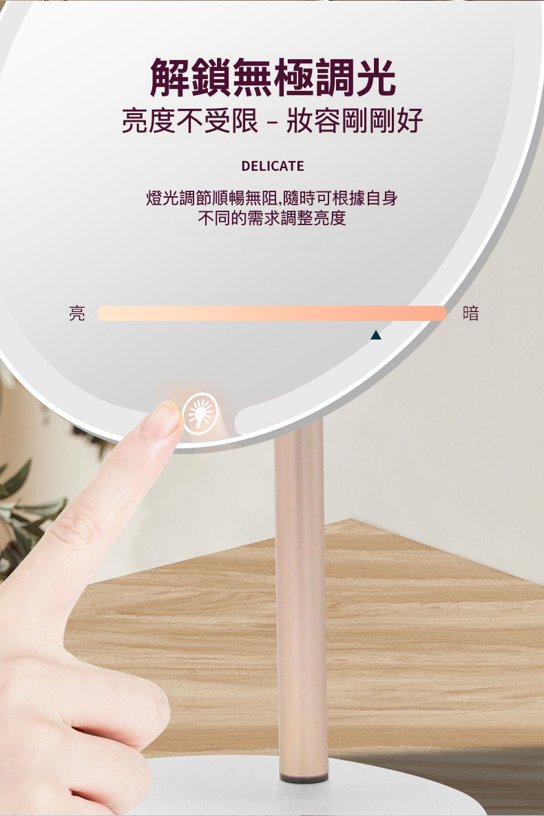 高清金屬支架圓形美妝鏡：打造完美妝容的秘密武器