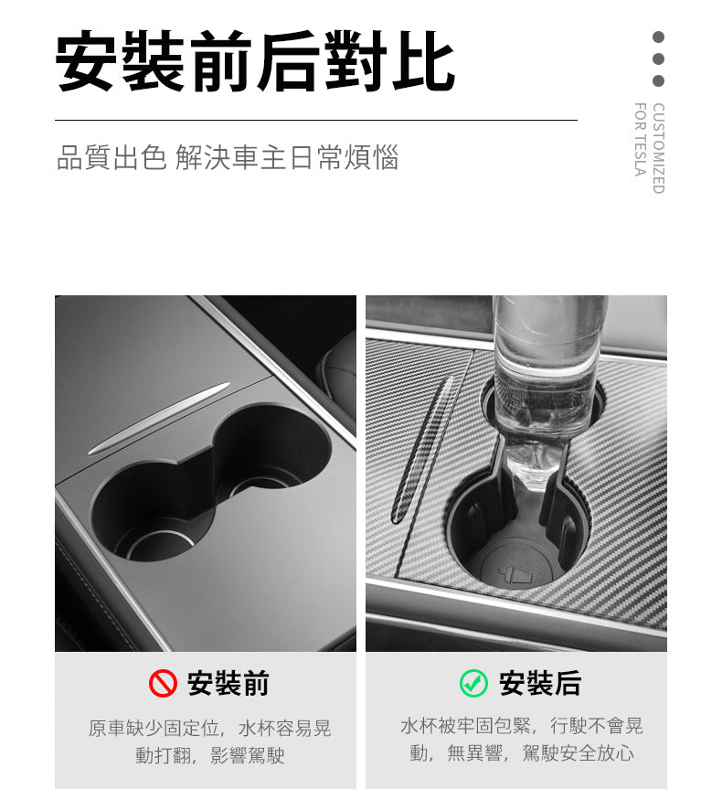 Tesla Model3(2022前)/Y(2024前) 中控水杯底座