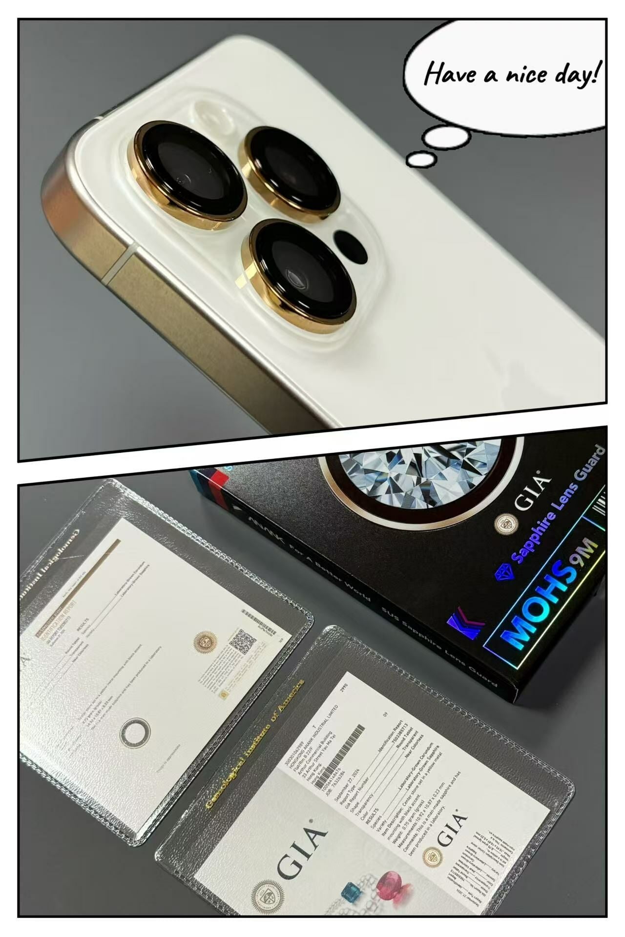 ANANK 適用 iPhone 16 Pro / Pro Max 藍寶石玻璃鏡頭膜：極致保護，清晰視界