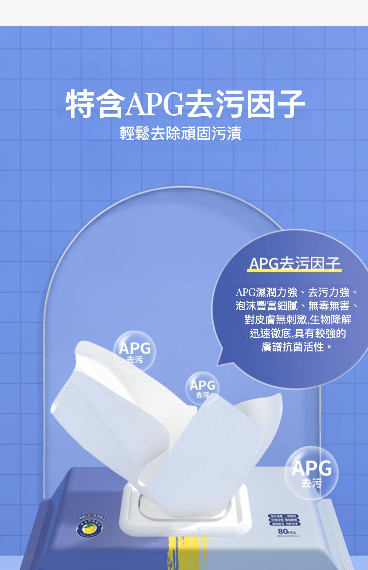 廚房清潔濕紙巾80抽裝：您廚房的完美清潔夥伴