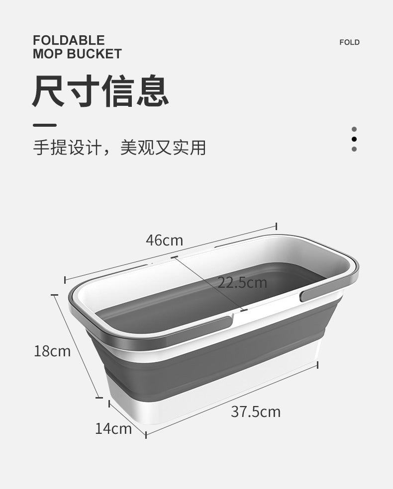 免手洗平板拖把+可折疊拖把桶: 最佳清潔解決方案