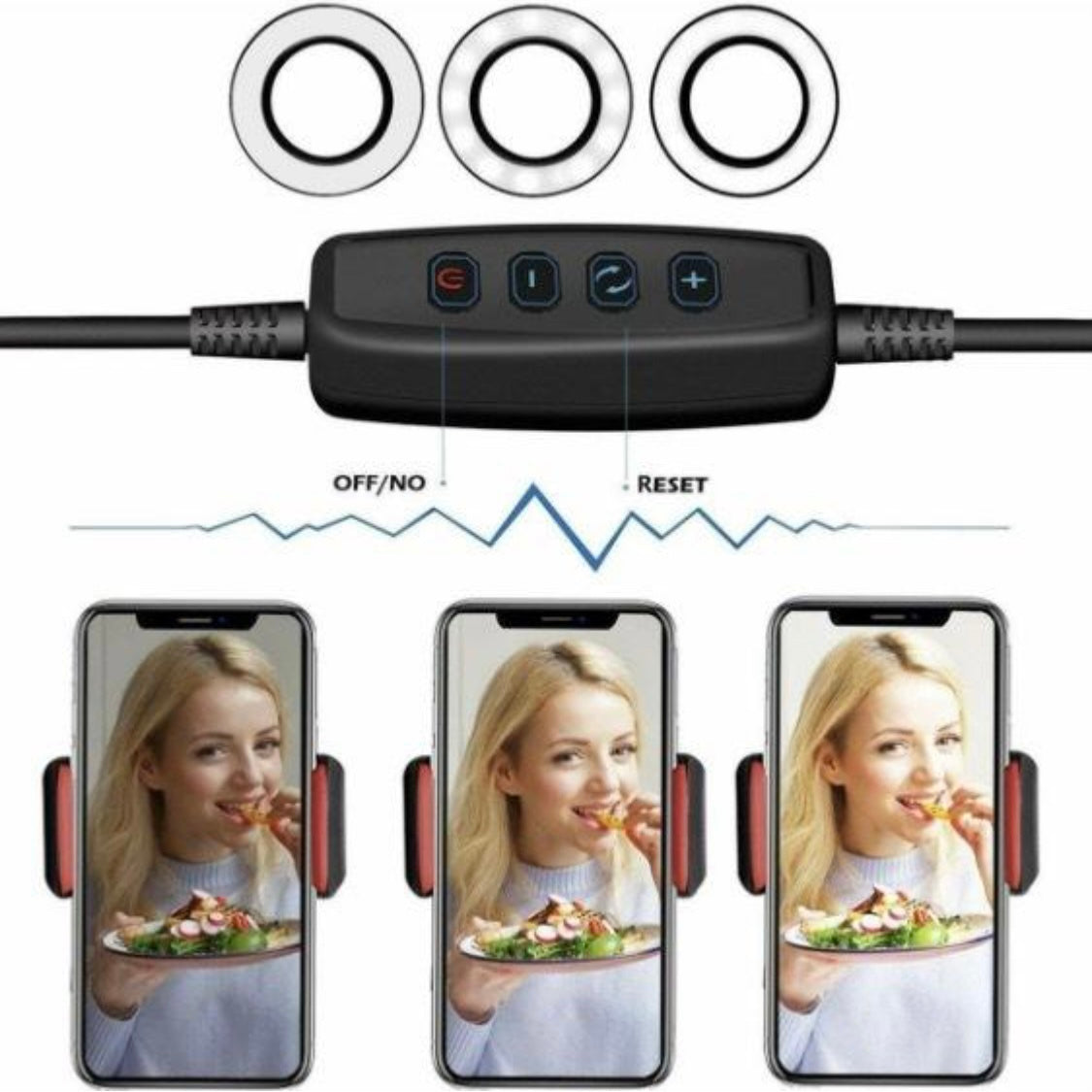 二合一補光燈 LED手機直播燈 - 打造完美直播環境