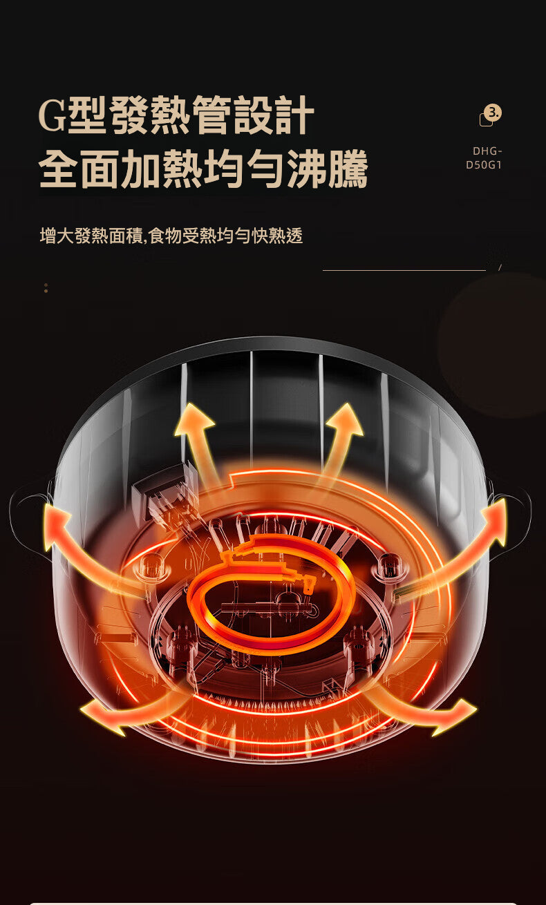 小熊 5L 電火鍋 DHG-D50G1：享受涮煮美味的快感