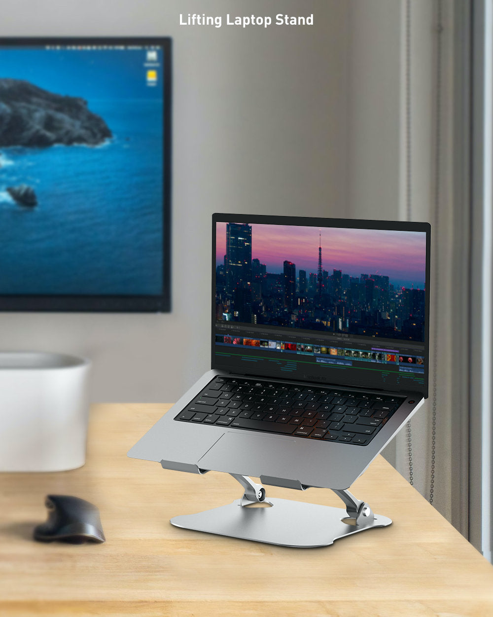 鋁合金筆記型電腦支架｜多角度升降調節｜承重 12.5kg｜適合 11-17寸 MacBook