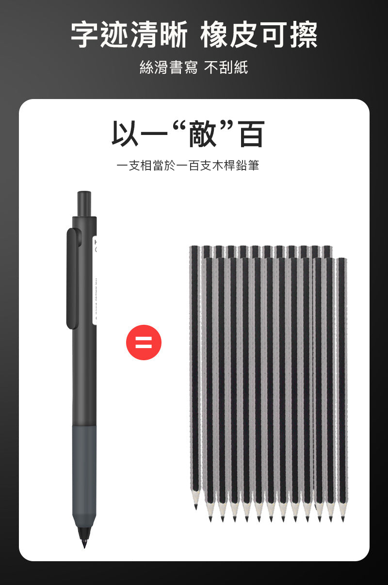 含慕 按壓式永恆鉛筆 HB 鉛筆(1支) 1支抵百支