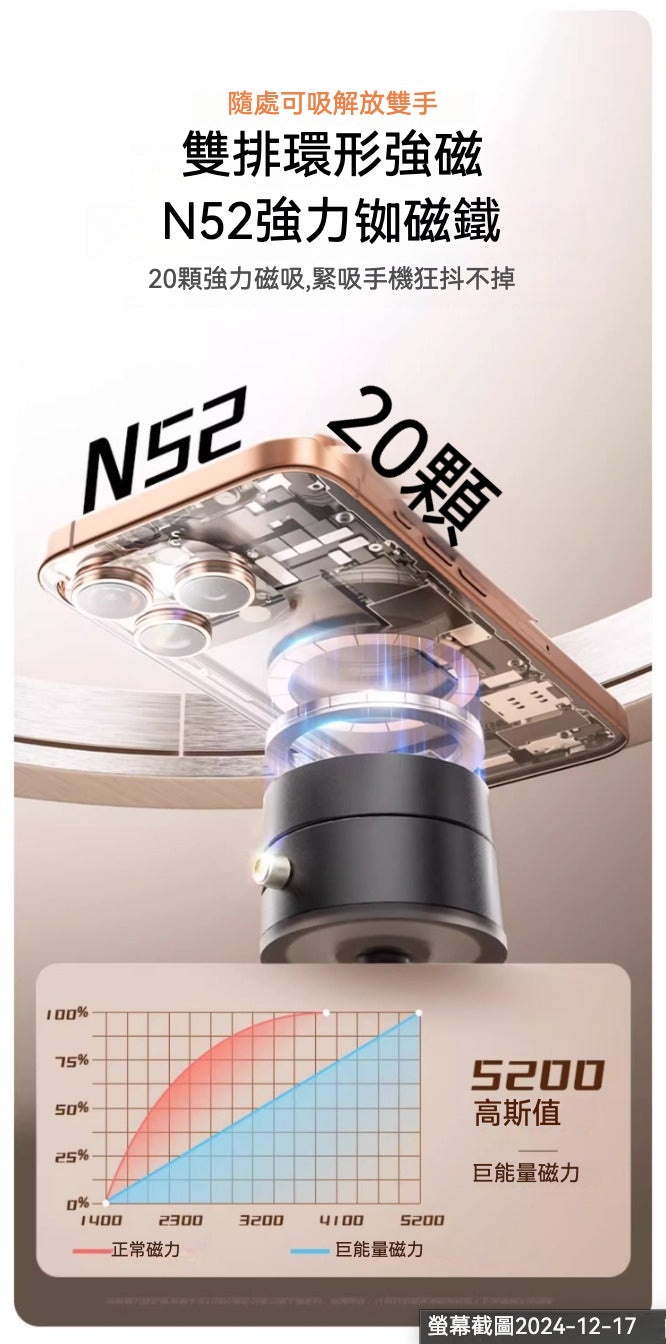 📱 A2真空吸盤磁吸支架｜隨處可吸，解放雙手！ 🔥✨