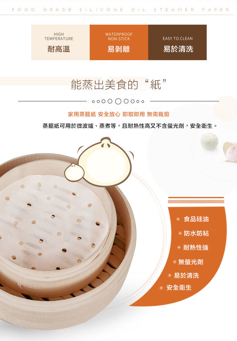 有洞孔圓形空氣炸鍋墊紙 烘焙紙 蒸籠紙 防粘吸油紙 硅油紙-9吋 直徑23cm 100張