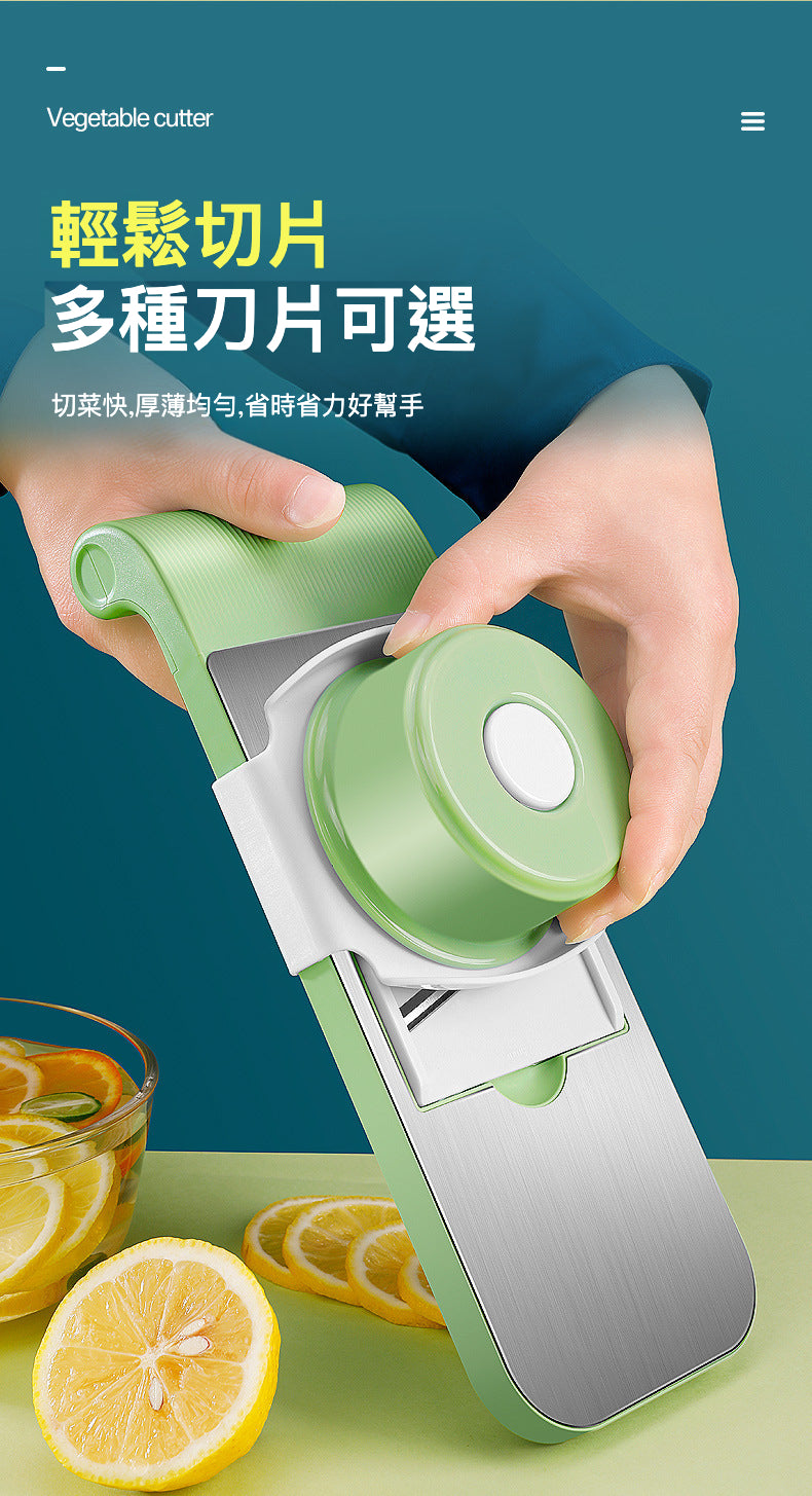 5合1蔬果刨絲器：一套搞定百變料理，廚房新選擇！