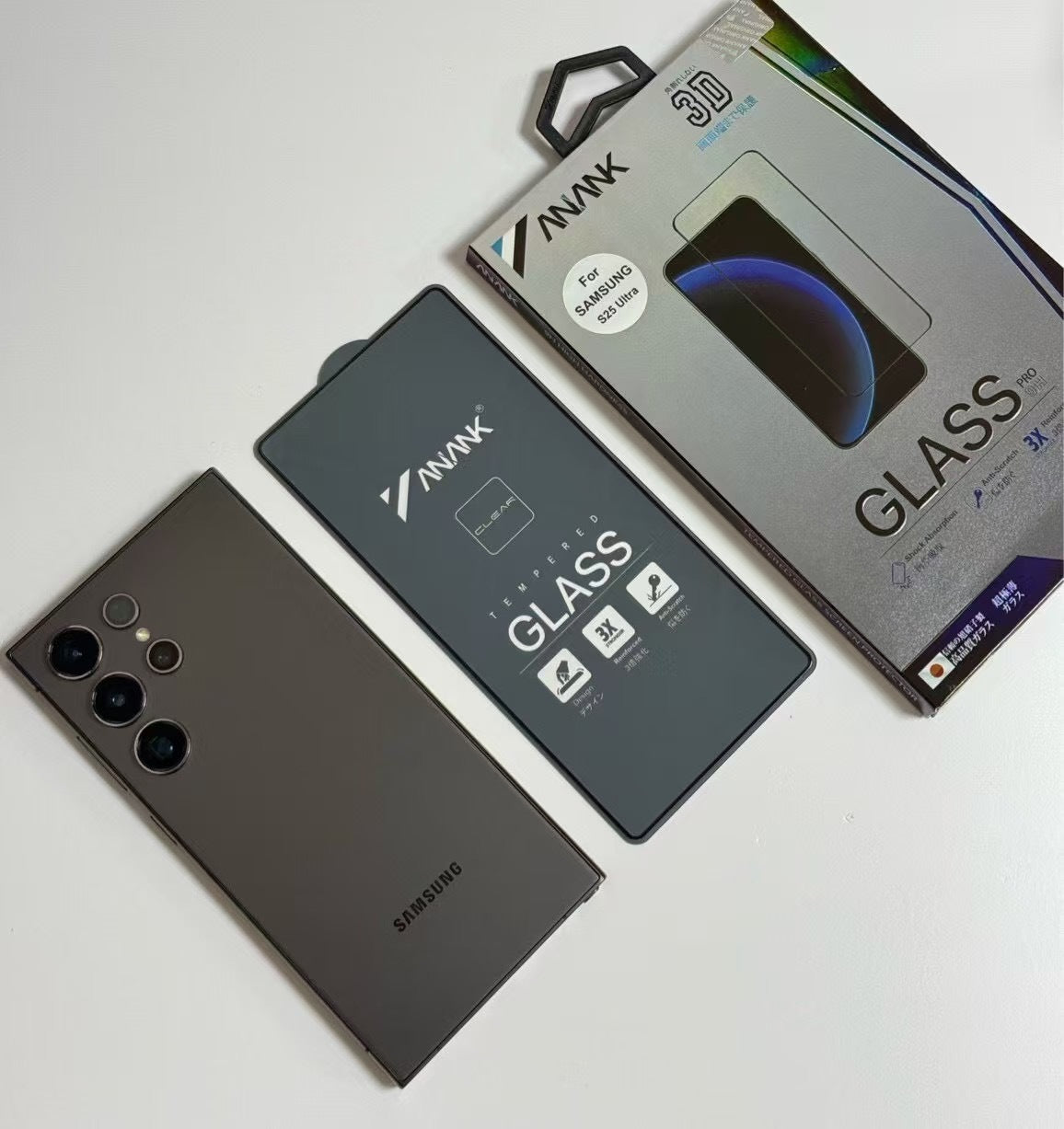 📱 ANANK Samsung S25 S26系列 3D抗衝擊 9H全屏玻璃保護貼 | 全方位保護，極致體驗！