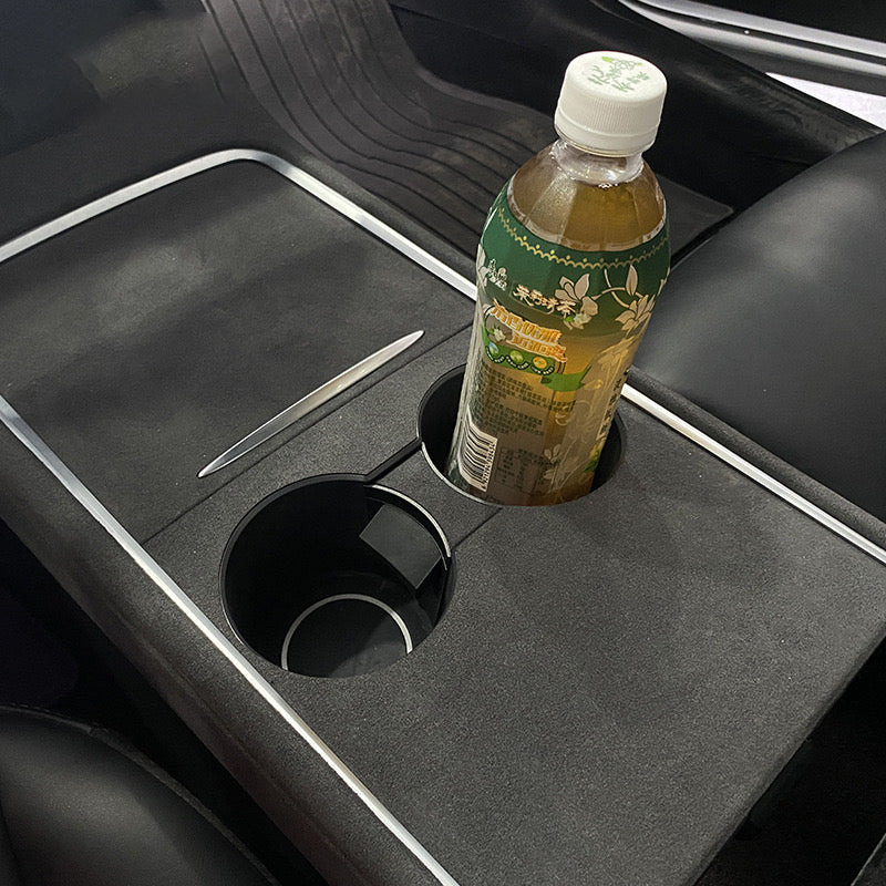 Tesla Model3(2022前)/Y(2024前) 水杯固定器 （灰色翻毛皮）