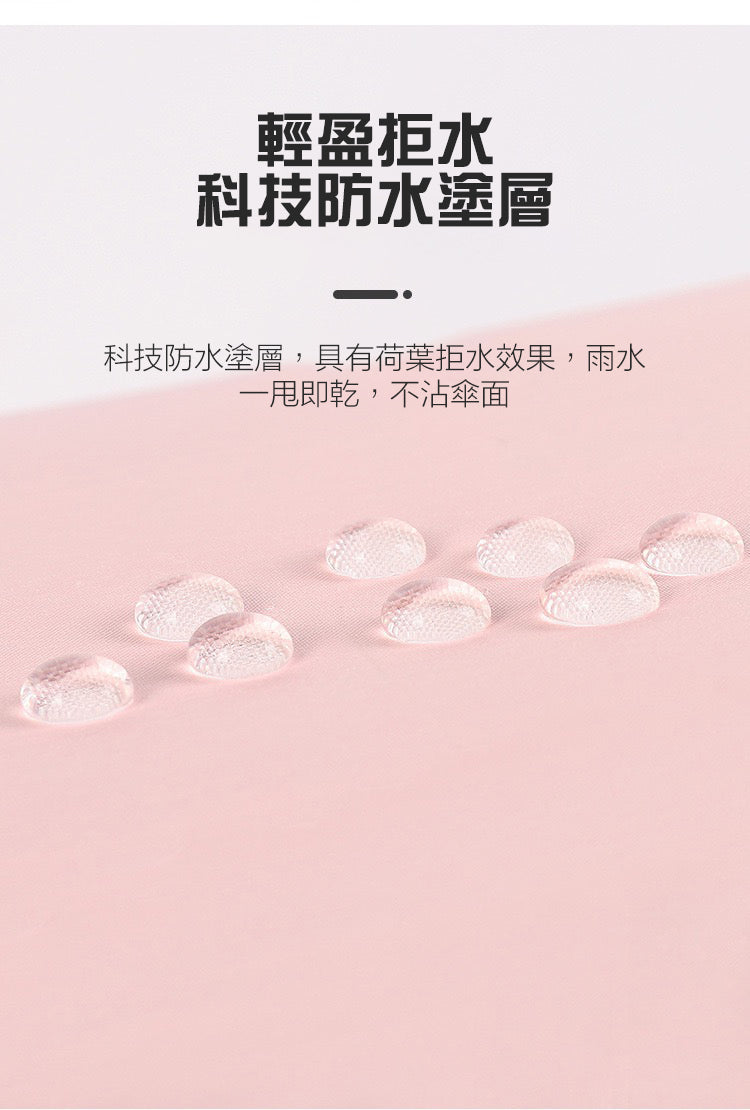 日本時尚UV雨傘 黑膠防曬縮骨雨傘 扁平五折UPF50+雨傘