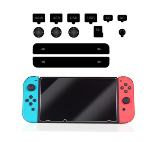 Nintendo Switch 主機防塵塞 鋼化膜套裝 TNS-862