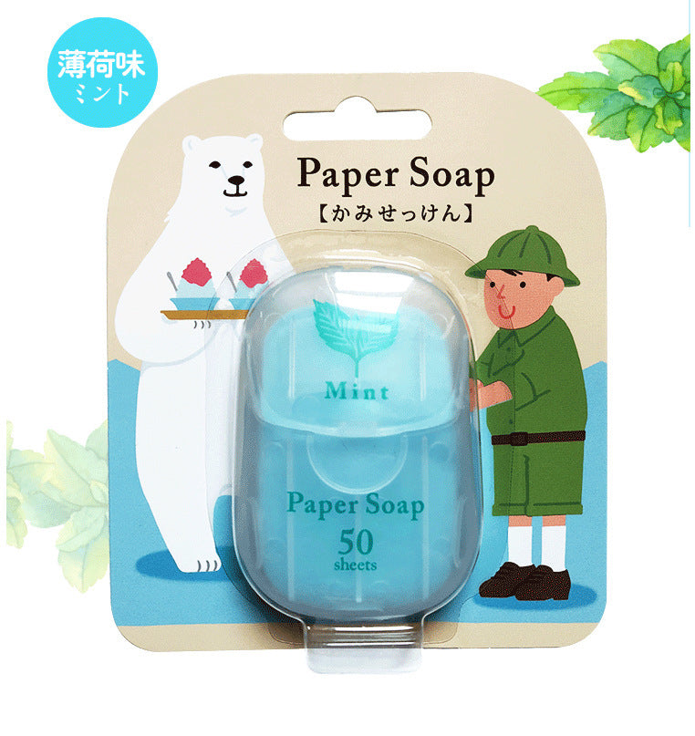 洗手抗疫 便攜肥皂片 番梘紙 50片裝(1枚入) 便攜紙香皂 50片裝 6種香味