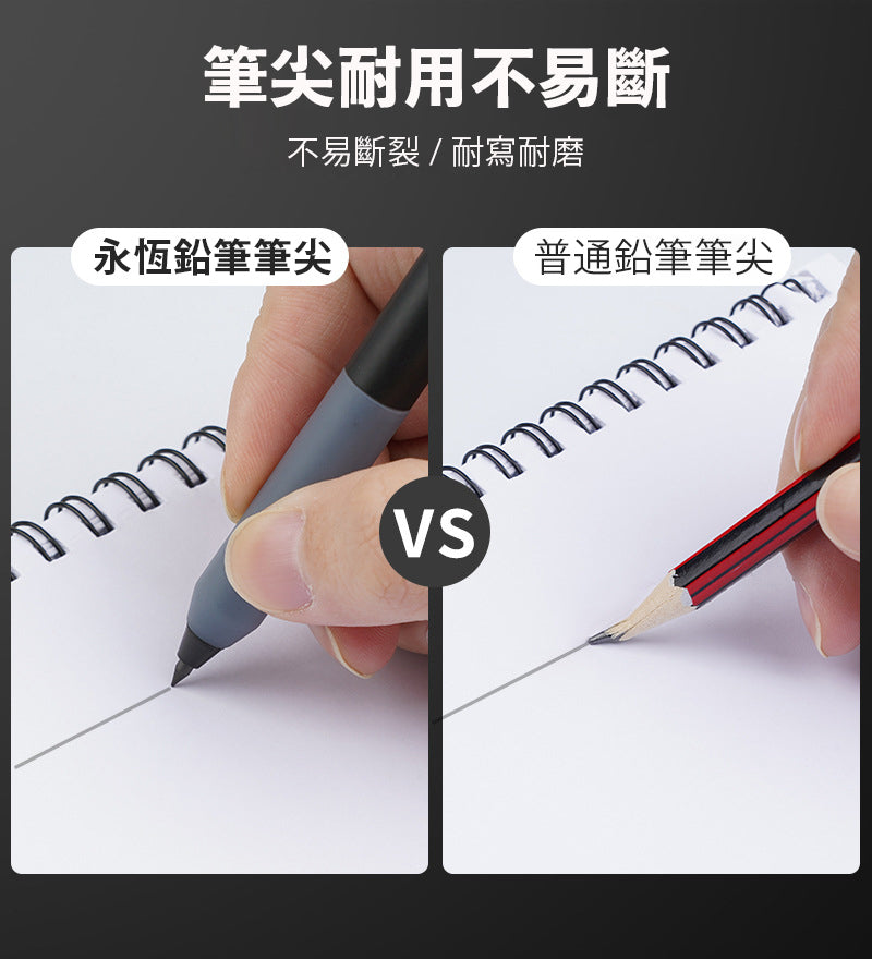 含慕 按壓式永恆鉛筆 HB 鉛筆(1支) 1支抵百支