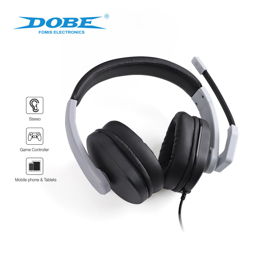 DOBE 頭戴式立體聲有線耳機帶麥克風組 - 適用於 PS5/PS4/Xbox Series X|S/Xbox One/Nintendo Switch/Switch OLED