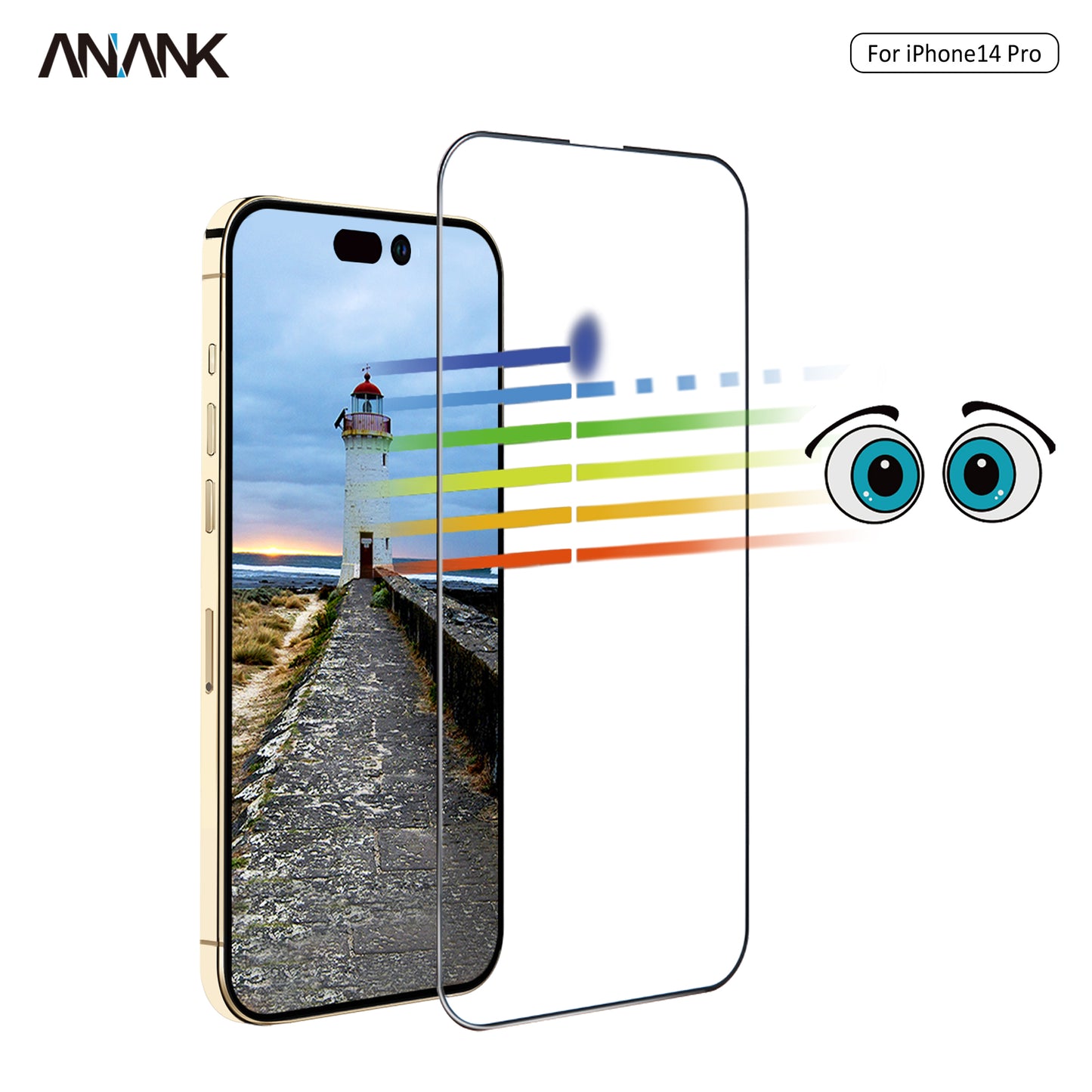 ANANK 2.5D無色護眼藍光玻璃貼