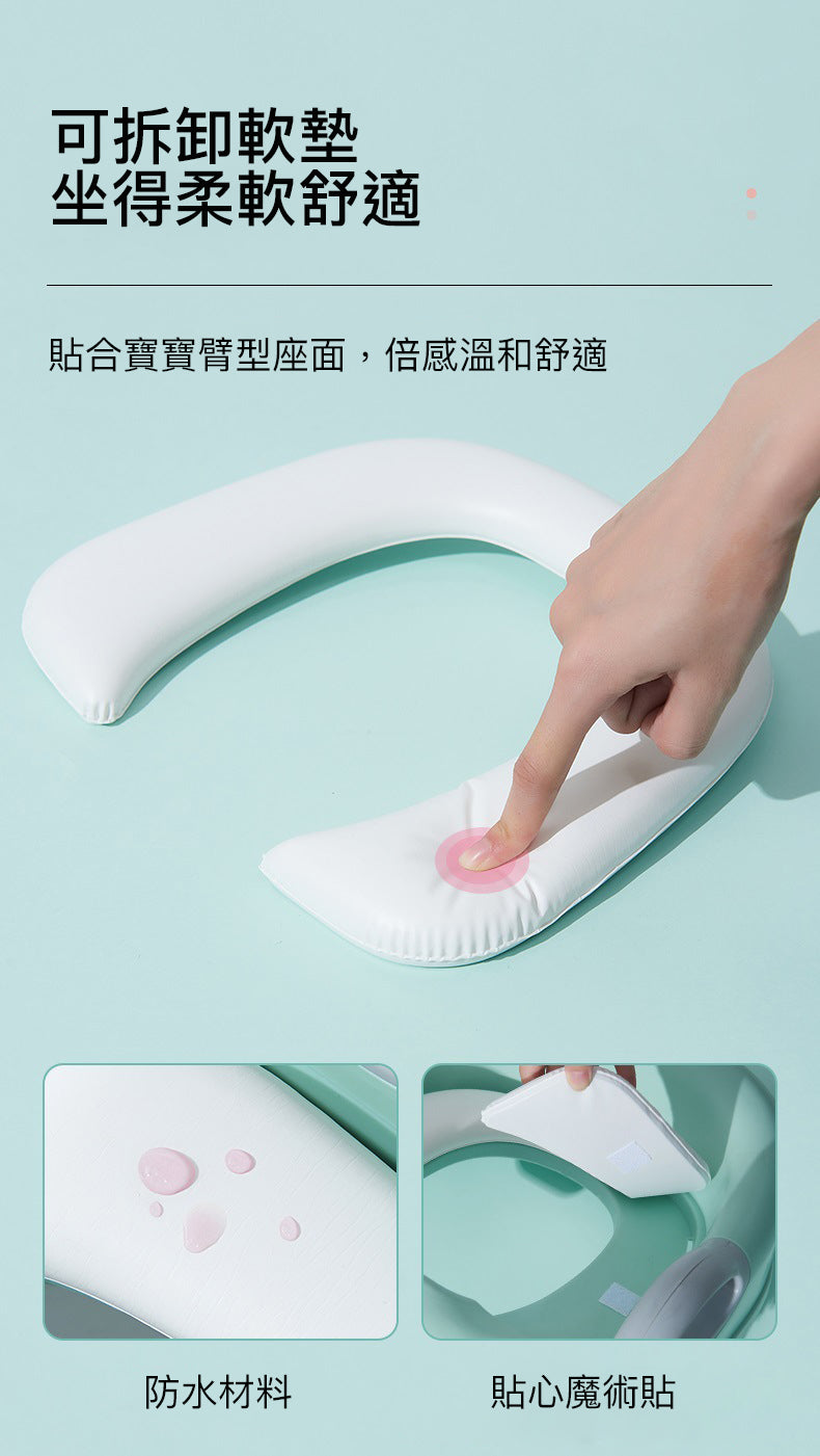 可調節兒童寶寶坐便器連樓梯 多功能學習座廁便座軟墊廁所板