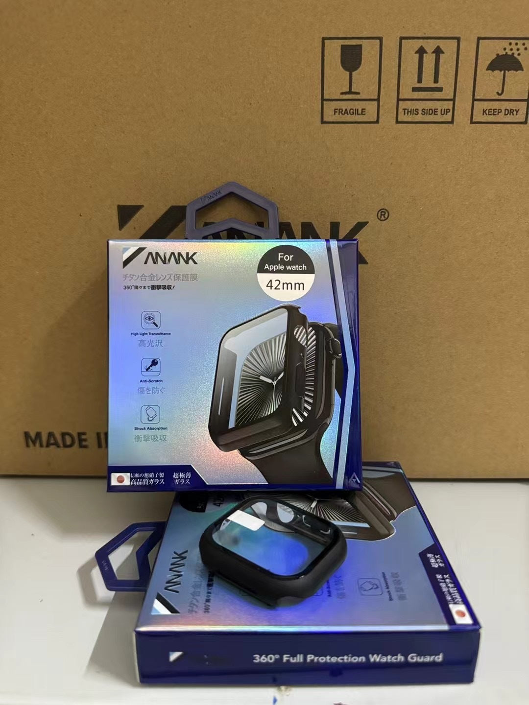 ANANK Apple Watch S10 42MM/46MM 一體式保護殼（玻璃膜＋保護框）