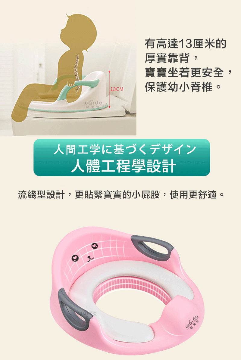 嬰兒/兒童坐便器 (帶扶手)