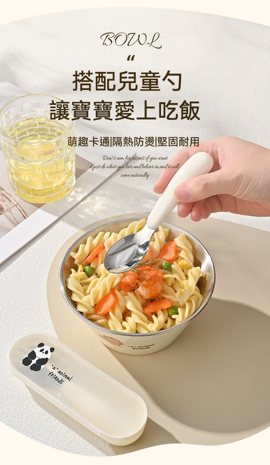 🌟 304 不鏽鋼兒童餐具套裝——健康、安全、便攜！ 🌟