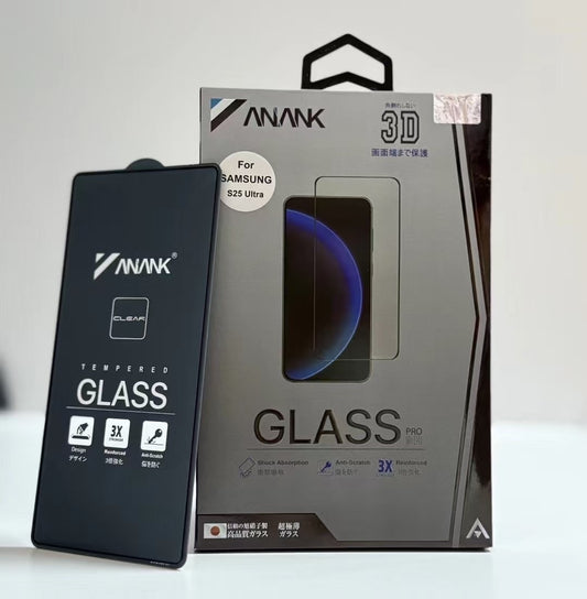 📱 ANANK Samsung S25 S26系列 3D抗衝擊 9H全屏玻璃保護貼 | 全方位保護，極致體驗！