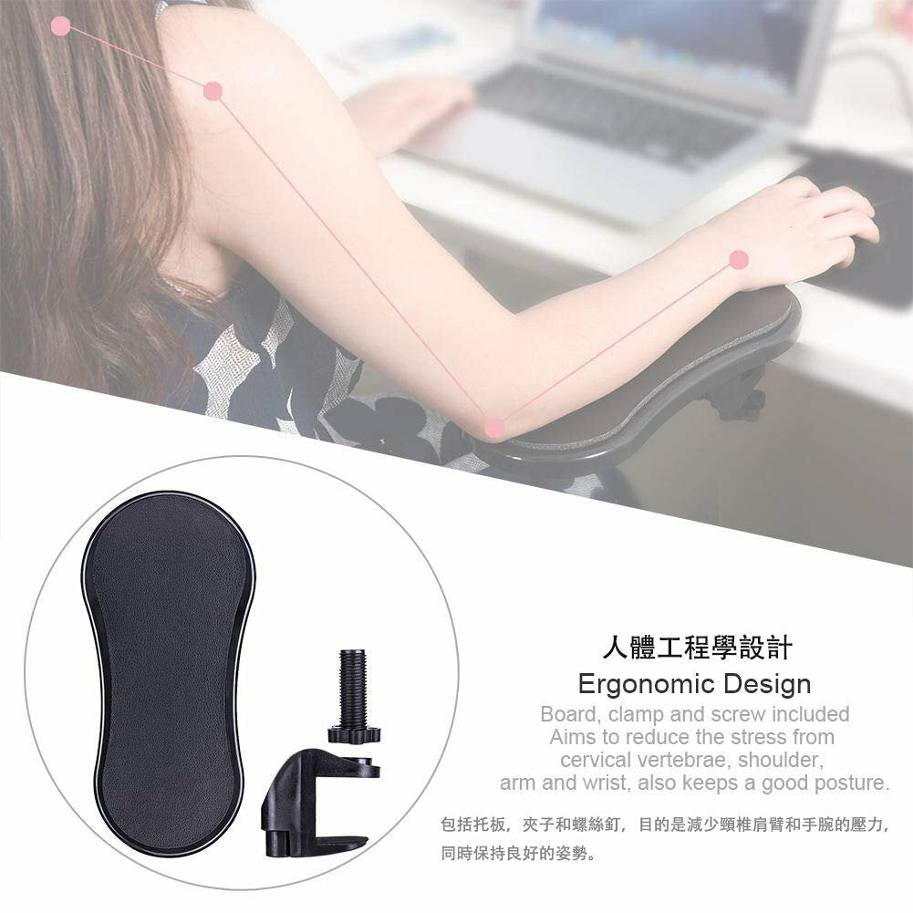 防疲勞電腦桌面護腕墊 電腦手托架 適用於家庭和辦公室 易於安裝