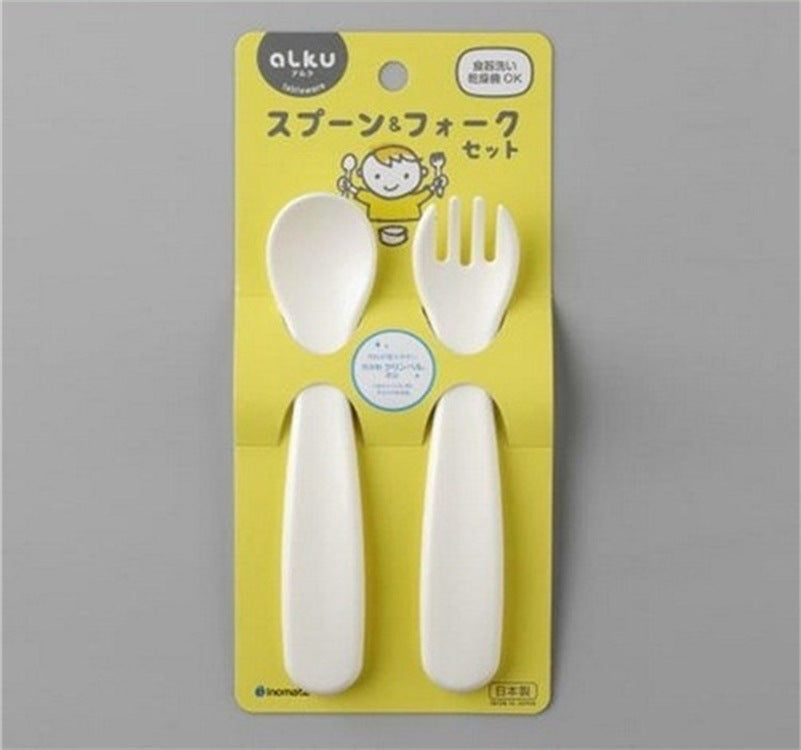 [日本製造] 嬰兒幼兒叉勺餐具套裝 (匙羹+叉)