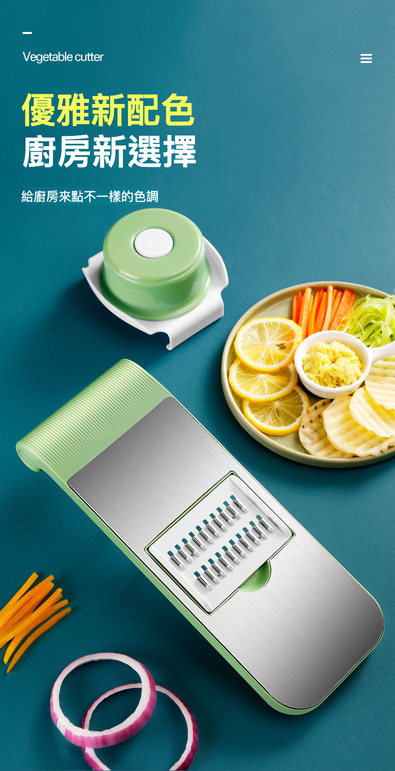 5合1蔬果刨絲器：一套搞定百變料理，廚房新選擇！