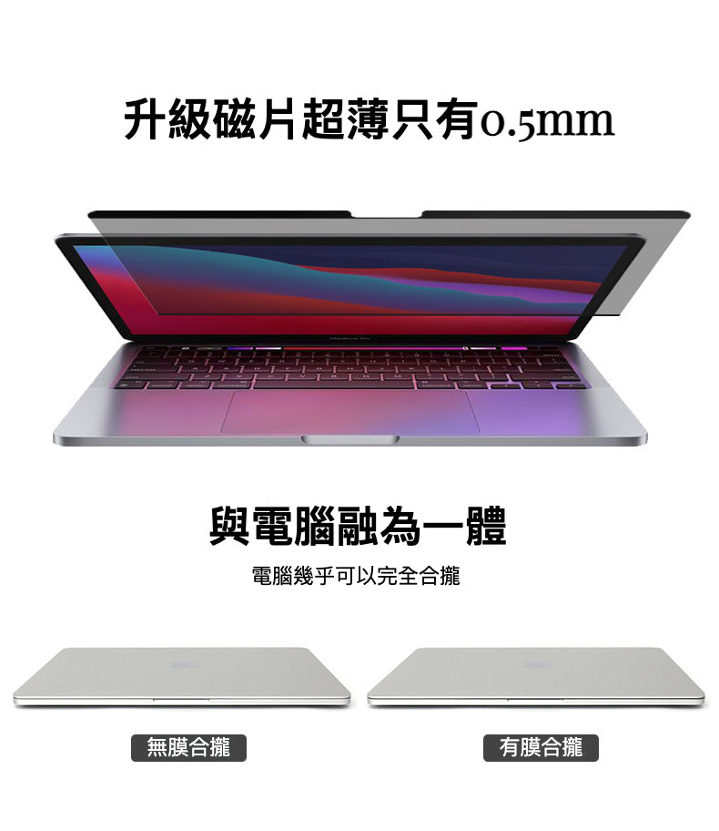 Apple Macbook 磁石可拆防窺屏幕保護貼