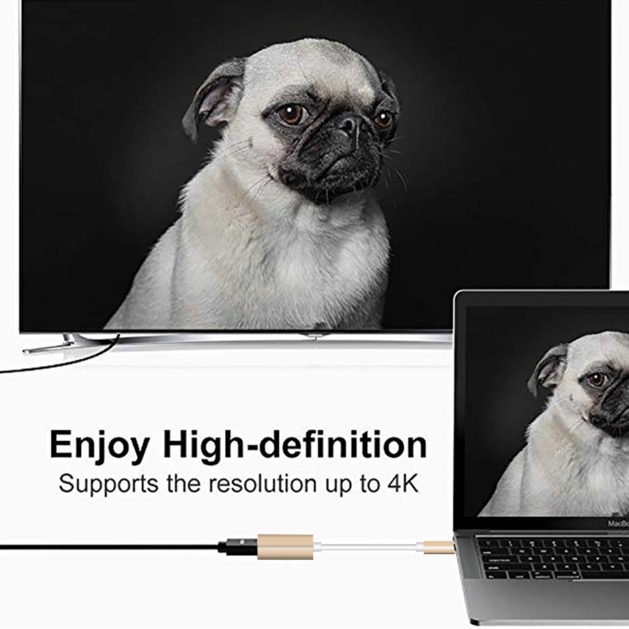 TYPE-C USB3.1 To DP Display Port連接線/ Macbook Air 3.1轉DP Display Port高清線 (金銀色隨機發貨)