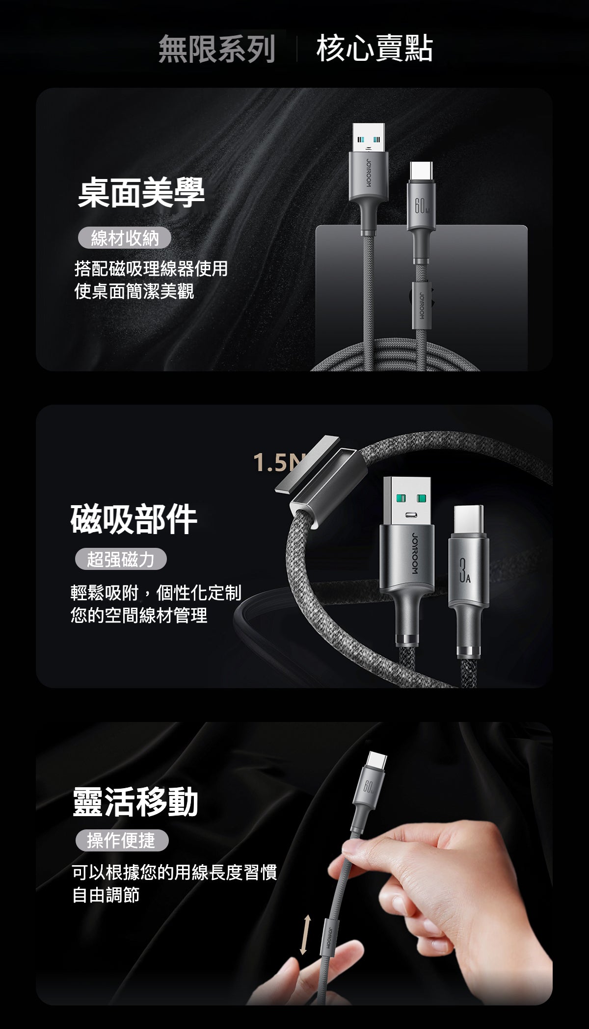 JoyRoom A50 無限系列數據線：重塑線材管理新方式